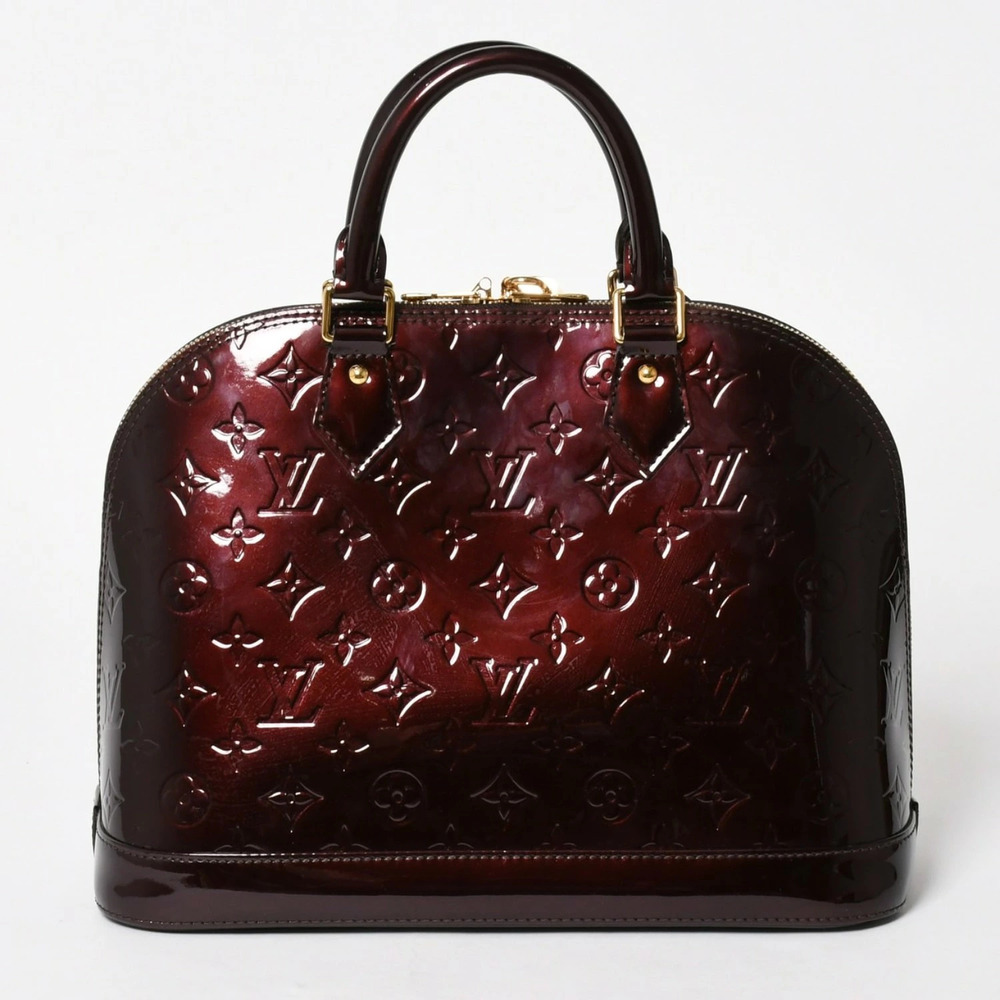 LOUIS VUITTON Alma Amarante Wine Red Handbag